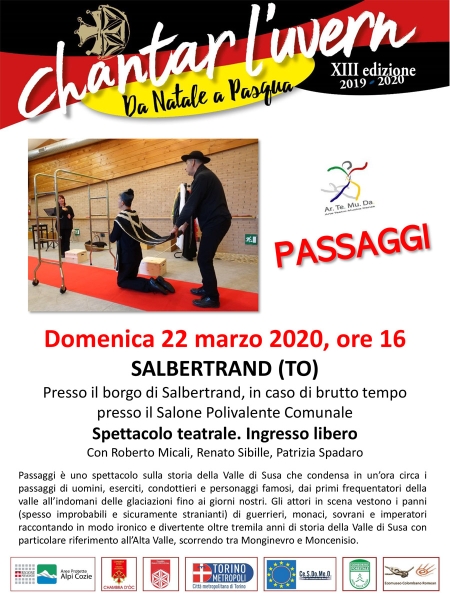 Passaggi - Spettacolo teatrale, Domenica 22 marzo 2020